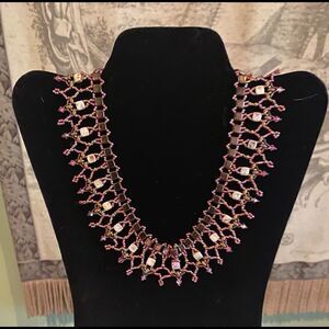 SEED bead& crystal handcrafted necklace